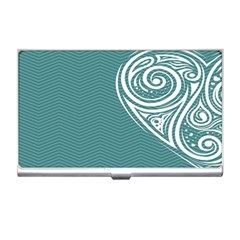 Line Wave Chevron Star Blue Love Heart Sea Beach Business Card Holders by Mariart