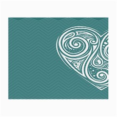 Line Wave Chevron Star Blue Love Heart Sea Beach Small Glasses Cloth by Mariart