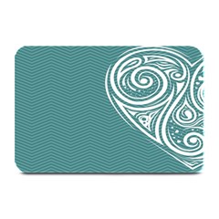 Line Wave Chevron Star Blue Love Heart Sea Beach Plate Mats