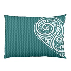 Line Wave Chevron Star Blue Love Heart Sea Beach Pillow Case by Mariart