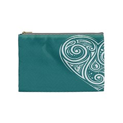 Line Wave Chevron Star Blue Love Heart Sea Beach Cosmetic Bag (medium) 