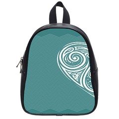 Line Wave Chevron Star Blue Love Heart Sea Beach School Bags (small)  by Mariart