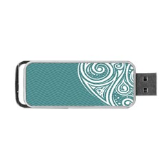 Line Wave Chevron Star Blue Love Heart Sea Beach Portable Usb Flash (two Sides) by Mariart