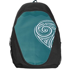 Line Wave Chevron Star Blue Love Heart Sea Beach Backpack Bag by Mariart