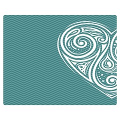 Line Wave Chevron Star Blue Love Heart Sea Beach Double Sided Flano Blanket (medium)  by Mariart