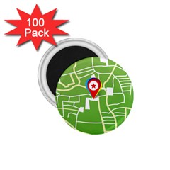 Map Street Star Location 1 75  Magnets (100 Pack) 