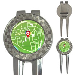 Map Street Star Location 3-in-1 Golf Divots by Mariart