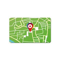 Map Street Star Location Magnet (name Card) by Mariart