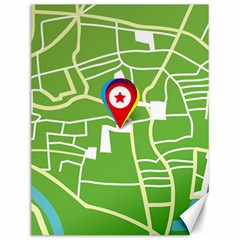 Map Street Star Location Canvas 12  X 16   by Mariart