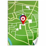 Map Street Star Location Canvas 12  x 18   11.88 x17.36  Canvas - 1