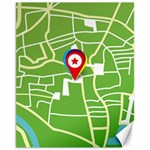 Map Street Star Location Canvas 11  x 14   10.95 x13.48  Canvas - 1