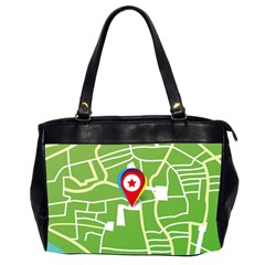 Map Street Star Location Office Handbags (2 Sides)  by Mariart