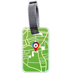 Map Street Star Location Luggage Tags (two Sides) by Mariart