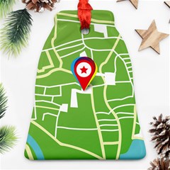 Map Street Star Location Ornament (bell) by Mariart