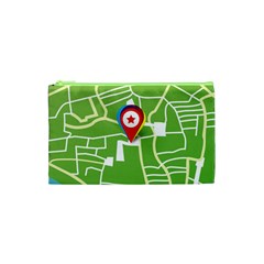 Map Street Star Location Cosmetic Bag (xs) by Mariart