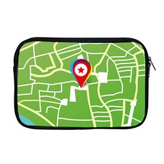 Map Street Star Location Apple Macbook Pro 17  Zipper Case