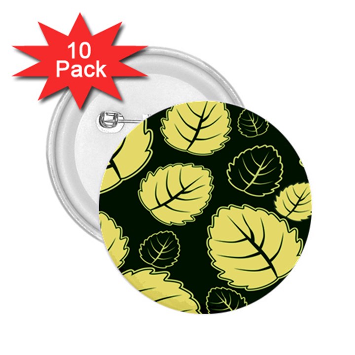 Leaf Green Yellow 2.25  Buttons (10 pack) 