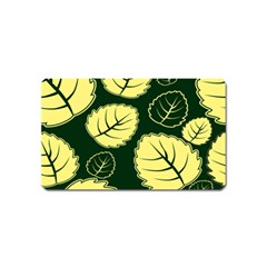 Leaf Green Yellow Magnet (name Card) by Mariart