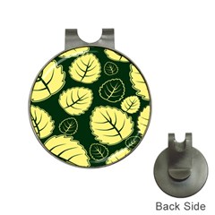 Leaf Green Yellow Hat Clips with Golf Markers