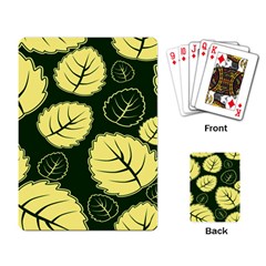 Leaf Green Yellow Playing Card