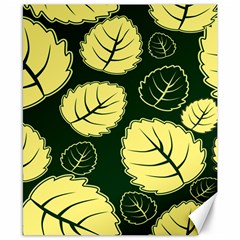 Leaf Green Yellow Canvas 8  X 10  by Mariart