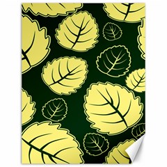 Leaf Green Yellow Canvas 12  X 16   by Mariart