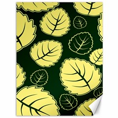 Leaf Green Yellow Canvas 36  X 48   by Mariart