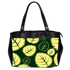 Leaf Green Yellow Office Handbags (2 Sides) 