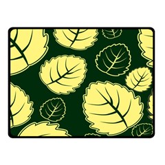 Leaf Green Yellow Fleece Blanket (Small)