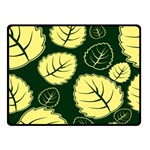 Leaf Green Yellow Double Sided Fleece Blanket (Small)  45 x34  Blanket Back