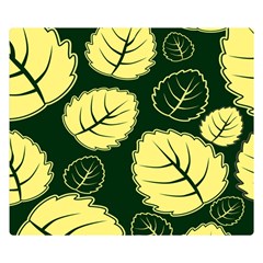 Leaf Green Yellow Double Sided Flano Blanket (small)  by Mariart