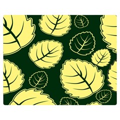 Leaf Green Yellow Double Sided Flano Blanket (medium)  by Mariart