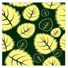 Leaf Green Yellow Large Satin Scarf (square) by Mariart