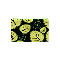 Leaf Green Yellow Cosmetic Bag (xs) by Mariart