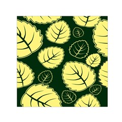 Leaf Green Yellow Small Satin Scarf (Square)