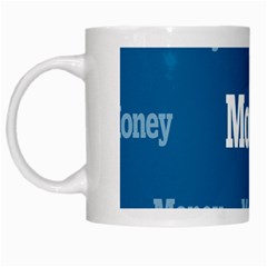 Money White Blue Color White Mugs