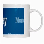 Money White Blue Color White Mugs Right