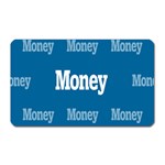 Money White Blue Color Magnet (Rectangular) Front