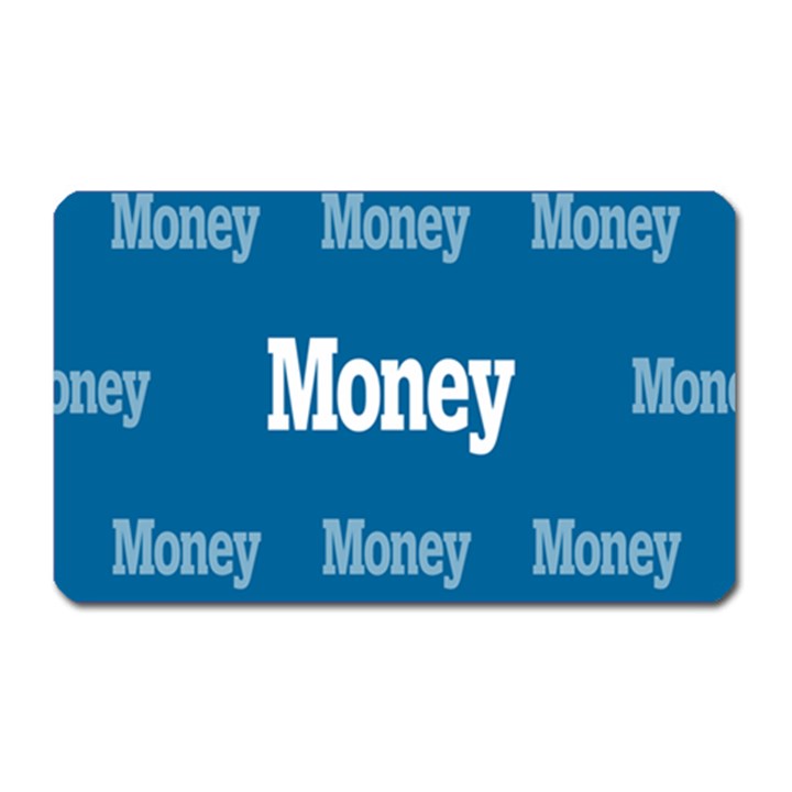 Money White Blue Color Magnet (Rectangular)