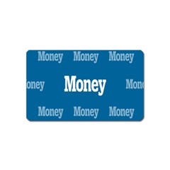 Money White Blue Color Magnet (name Card) by Mariart