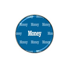 Money White Blue Color Hat Clip Ball Marker (10 Pack) by Mariart