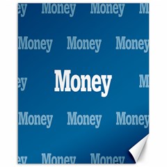 Money White Blue Color Canvas 16  X 20   by Mariart