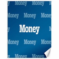 Money White Blue Color Canvas 18  X 24   by Mariart