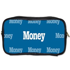 Money White Blue Color Toiletries Bags 2-side by Mariart