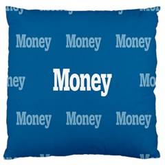 Money White Blue Color Large Cushion Case (one Side) by Mariart