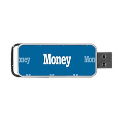 Money White Blue Color Portable Usb Flash (one Side) by Mariart