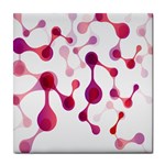 Molecular New Pink Purple Tile Coasters Front