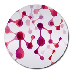 Molecular New Pink Purple Round Mousepads by Mariart