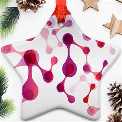 Molecular New Pink Purple Ornament (star) by Mariart