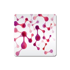 Molecular New Pink Purple Square Magnet by Mariart